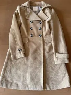 ベージュコート　ダブルブレスト 9号