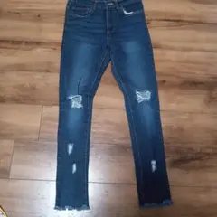 スキニーデニム Sサイズ ダメージ加工
