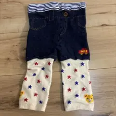 ミキハウス クマ刺繍デニム風スパッツ　MIKI HOUSE スパッツ　パンツ