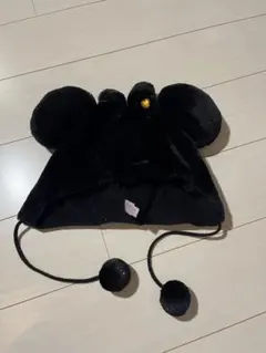 【廃盤】ディズニー　ミニー ファンキャップ 黒 ラメ