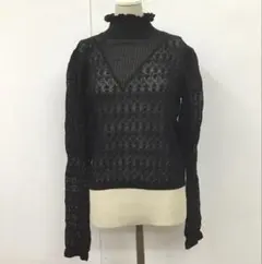 ZARA メッシュニットトップス　カットソー