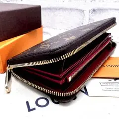 【付属品付 極美品】 ルイヴィトン モノグラム ジッピーウォレット フューシャ