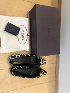 PRADA ハラコジラフ柄 リボン38(24.5センチ)のサムネイル