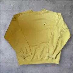 【希少カラー】NIKE ナイキ スウェット 刺繍ロゴ マスタード イエロー XL