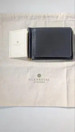 ほぼ新品　グレンロイヤGLENROYAL フルブライドルレザー マネークリップのサムネイル