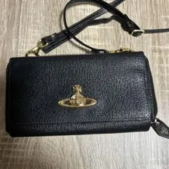 Vivienne Westwood ショルダーウォレット ブラック レザー