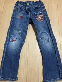 DOUBLE B パッチワークデニムパンツ 110