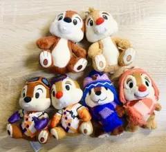 チップとデール ぬいぐるみバッジ　6点セット