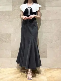 SNIDEL sustainable ニットカラーニットプルオーバー