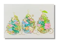 絵画　油絵　原画　北欧　フルーツ　洋梨　アート　インテリア　プレゼント　SM