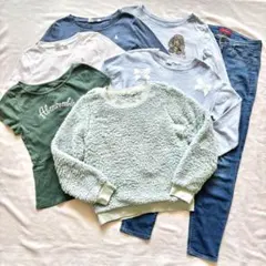 海外ブランド ガールズ コーデセット ブルー系 160/Sサイズ