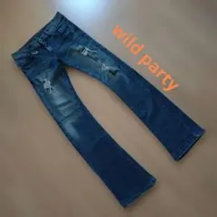 【美品】00s wild party flared denim Y2Kのサムネイル