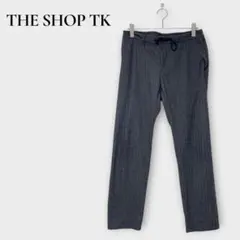 ザショップティーケー イージーパンツ L ストライプ グレー ドロスト