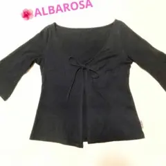 ALBA ROSAアルバローザ 五分袖 カーディガン ブラックy2Kのサムネイル