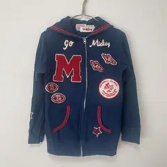 デニムダンガリー ミッキーコラボ セーラーカラーパーカー 160cm