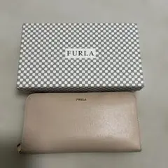 【箱付き】FURLA フルラ 長財布 ラウンドファスナー ベージュ