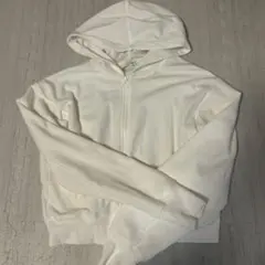 【新品】GU ホワイト フード付き　パーカー