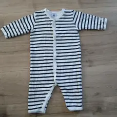 PETIT BATEAU ストライプロンパース 6m