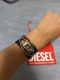 【DIESEL】lether bangle blackのサムネイル