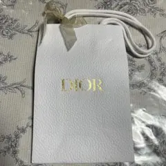 Dior ショップ袋 ホワイト 合成皮革　リボン付き