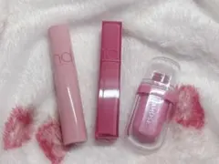 リップ　コスメ　3種　セット　ロムアンド　アミューズ