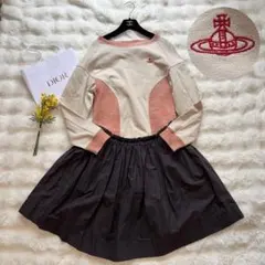 【稀有】Vivienne Westwood 拼接洋裝 棋盤格刺繡