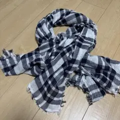 ユニクロ コットンリネンチェックストール