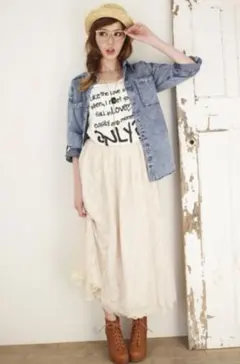 INGNI ケミカルデニムシャツ 半袖