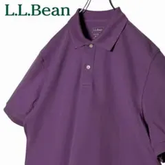 古着 エルエルビーン 鹿子ポロシャツ 紫 M パープル L.L.Bean ゴルフのサムネイル