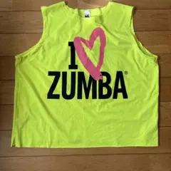 I LOVE ZUMBA 蛍光イエロータンクトップ