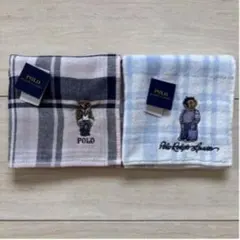 ポロラルフローレン タオルハンカチ ポロベア刺繍 ガーゼタイプ ふわふわ ⑤