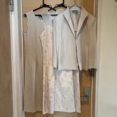 新品★七分袖ジャケット＋2ワンピース9号 ベージュ　入学式 入園式