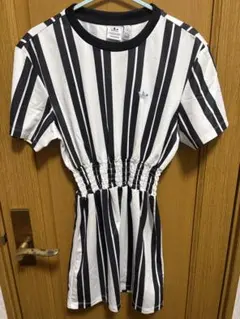 adidas ストライプ ミニワンピース