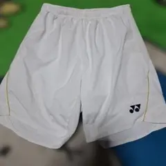 YONEX ホワイト メッシュパンツ M