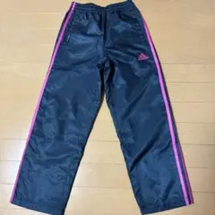 adidas ジャージパンツ 7-8Y 黒/ピンク