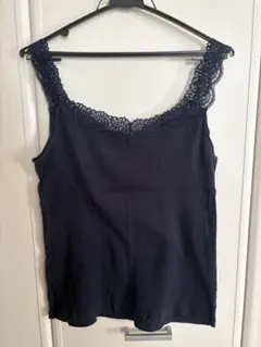 ★超美品★ユニクロ コットンリブレースタンクトップ