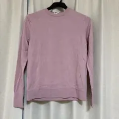 UNIQLO M ピンク 長袖　薄手ニット