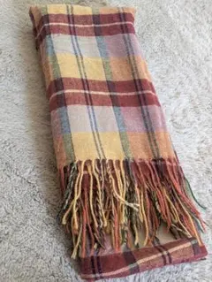 Afternoon Tea チェック柄マフラー ストール 暖色系