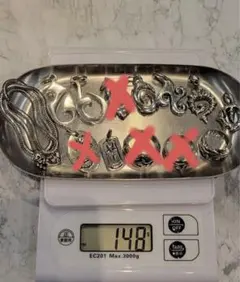 シルバー925などまとめ売りアクセサリー金コンビ 約380g 950 750など 