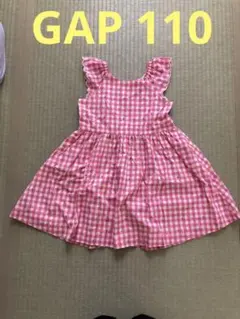 最終値下げ【baby GAP】ピンクチェックノースリーブワンピース 5歳