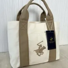 【新品・タグ付】ビバリーヒルズポロクラブ キャンバス トートバッグ 仕切り付のサムネイル