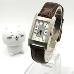 GUESS ゲス 腕時計 クォーツ レクタンギュラー ブラウンレザーのサムネイル
