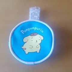 ポムポムプリン 丸型ポーチ カラビナ付き