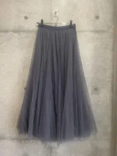 k*☆様 グレー チュール ロングスカート