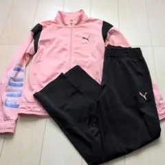 PUMA ジャージ上下セット 150サイズ ピンク/ブラック