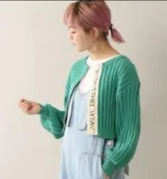 Eimee Law グリーンリブカーディガン