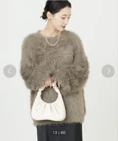 フェザー ヤーン シャギー ニット プルオーバー