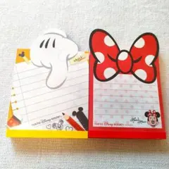 ディズニー　メモ帳　ダイカット　東京ディズニーリゾート　お手紙メモ　平成レトロ