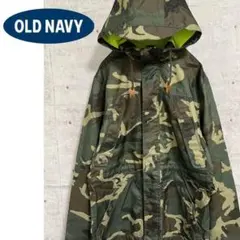 【美品レア】OLD NAVY 迷彩ナイロンジャケット　カモフラ　緑