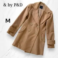 【ピンキーアンドダイアン】ダブルブレス ミディ丈ピーコート Mベージュ　アウター